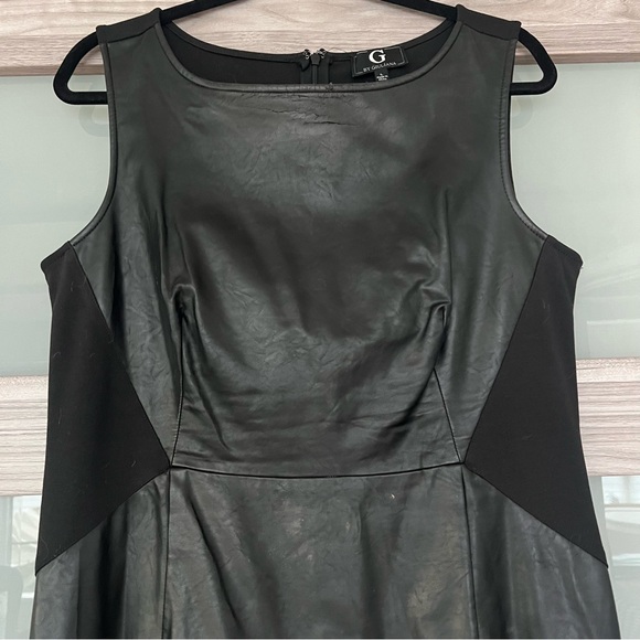 Faux leather and jersey dress - Picture 3 of 7